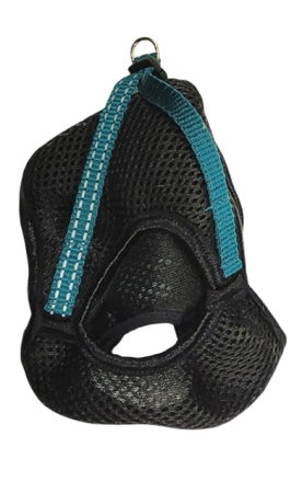 Zooexpress Шлейка-жилет FRESH LINE M (32-38 см) с сеткой нейлоновая морская волна